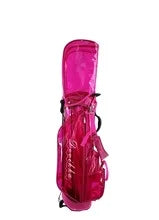 Golf Ladies' Colorful Stand & Ball Bag Trendy Stripes Design Nylon Fabric Zipper Closure Portable
