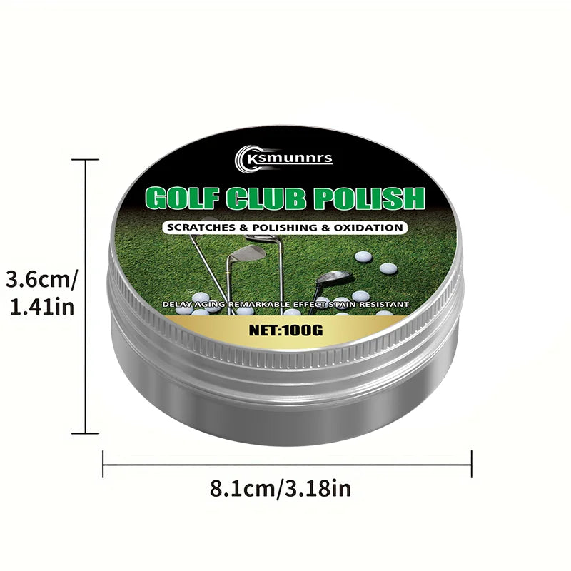 Golf Club Cleaning Kit with Polishing Paste - Includes Sponge, Restores Shine & Protects Against Tarnish, Ideal for All Golfers