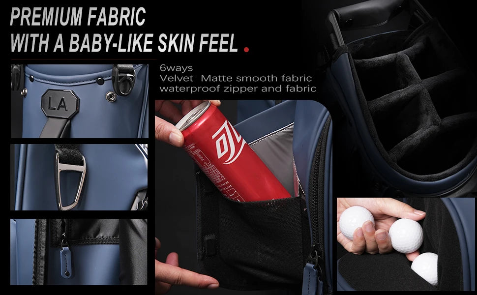 JBoss Golf 6 14 Divider Lightweight Waterproof Pu Leather for Men Premium Custom Golf Bag