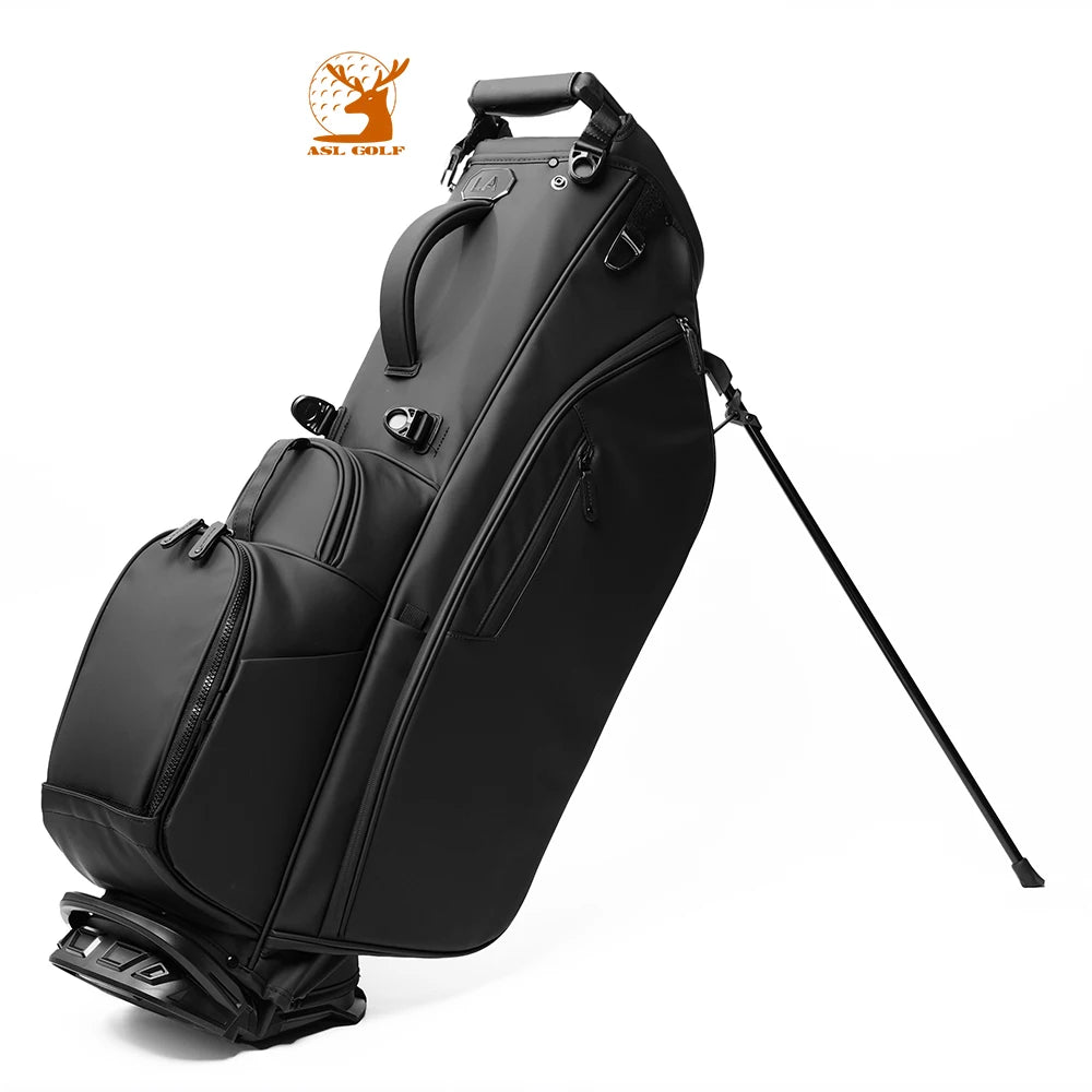 ASL GOLF 6 Way Velvet Divider Black Blue Grey Green Leather Custom Embroidery logo Golf Bag with Stand Golf Bags for Men