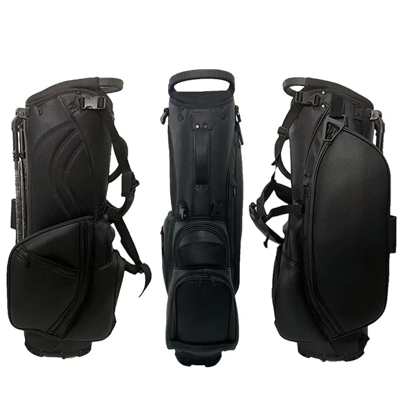 Factory GOLF 5 Way Dividers Custom Logo Lightweight & Durable PU Leather Cart Bags Waterproof Black Golf Bag for Men