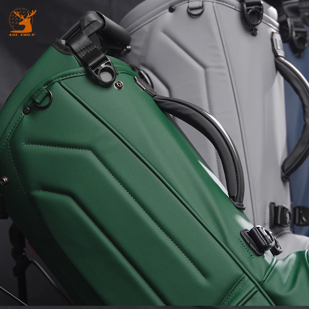 ASL GOLF 6 Way Velvet Divider Black Blue Grey Green Leather Custom Embroidery logo Golf Bag with Stand Golf Bags for Men
