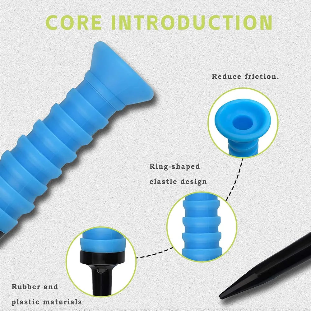 5Pcs Premium Elastic Golf Tees-83mm/3.24" Rubber Ball Tee Holder-Durable Flexible Golf Accessories Five Colors Available Custom