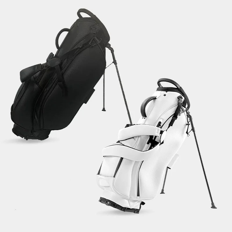 Factory GOLF 5 Way Dividers Custom Logo Lightweight & Durable PU Leather Cart Bags Waterproof Black Golf Bag for Men