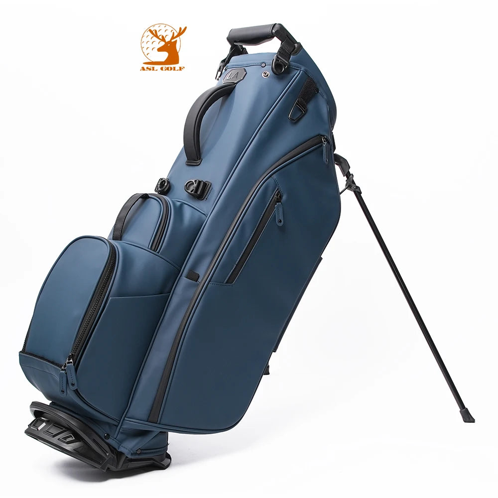 ASL GOLF 6 Way Velvet Divider Black Blue Grey Green Leather Custom Embroidery logo Golf Bag with Stand Golf Bags for Men