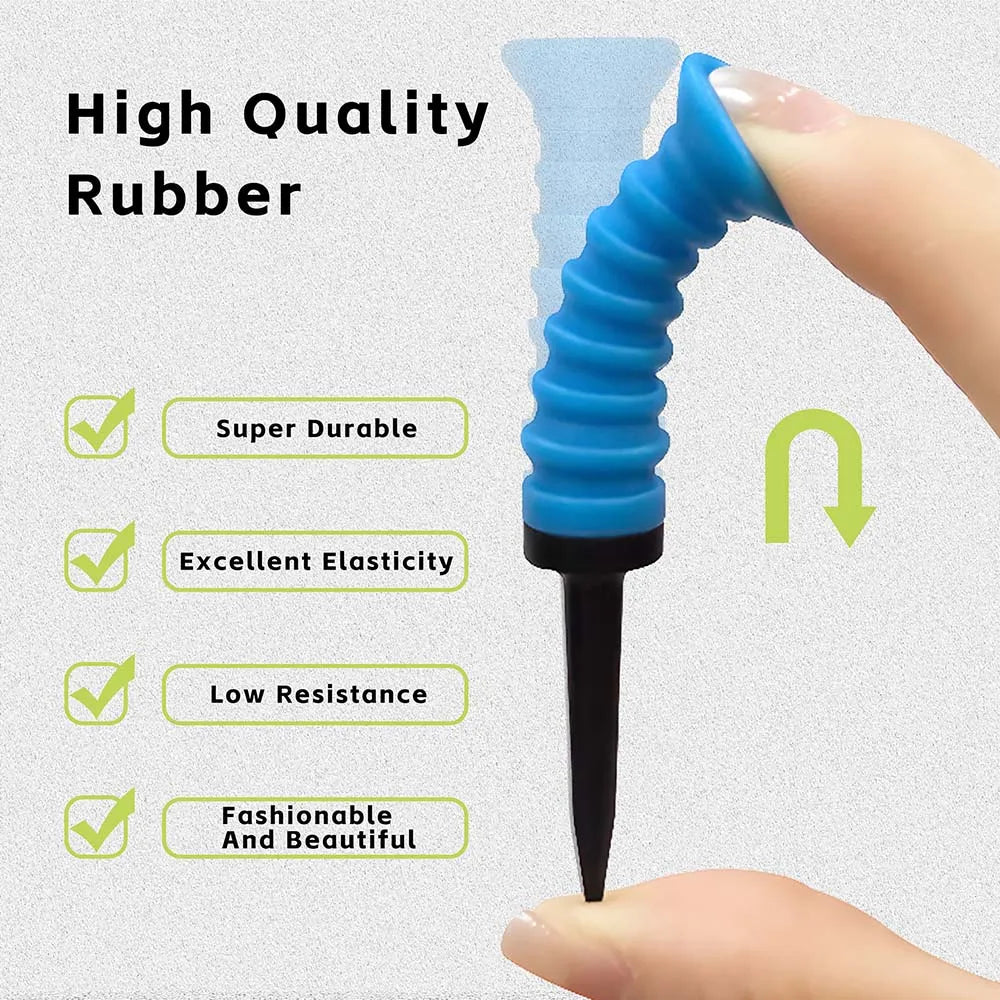 5Pcs Premium Elastic Golf Tees-83mm/3.24" Rubber Ball Tee Holder-Durable Flexible Golf Accessories Five Colors Available Custom