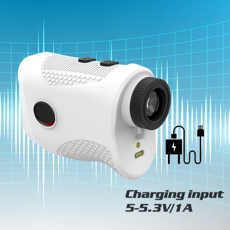 1200 Yards Rechargeable Outdoor Golf and Hunting Laser Rangefinder Telescope with Flagpole Locking and Magnetic Function
