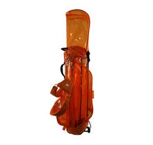 Golf Ladies' Colorful Stand & Ball Bag Trendy Stripes Design Nylon Fabric Zipper Closure Portable