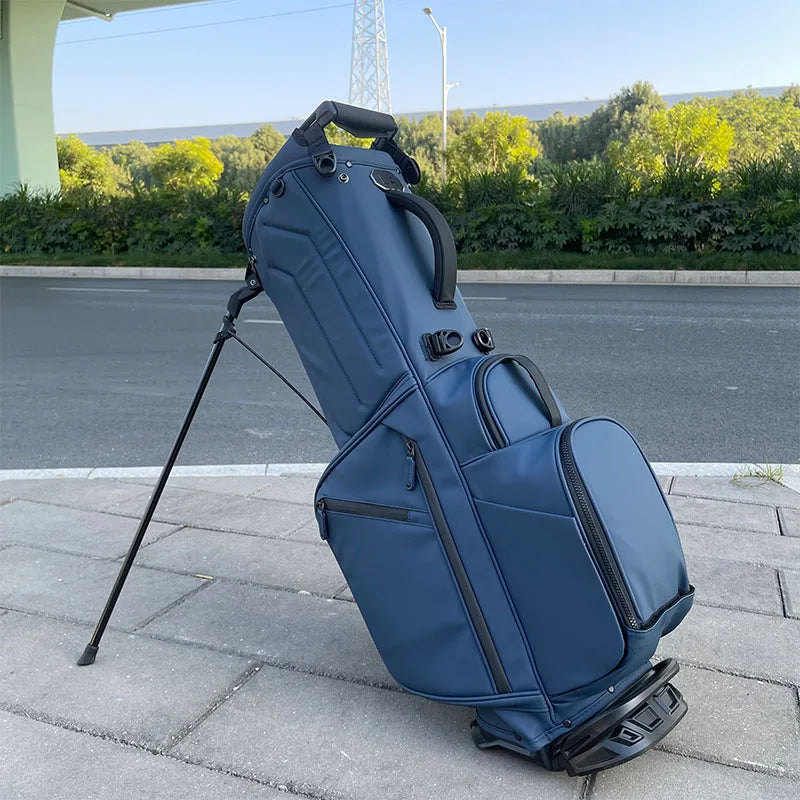 ASL GOLF 6 Way Velvet Divider Black Blue Grey Green Leather Custom Embroidery logo Golf Bag with Stand Golf Bags for Men