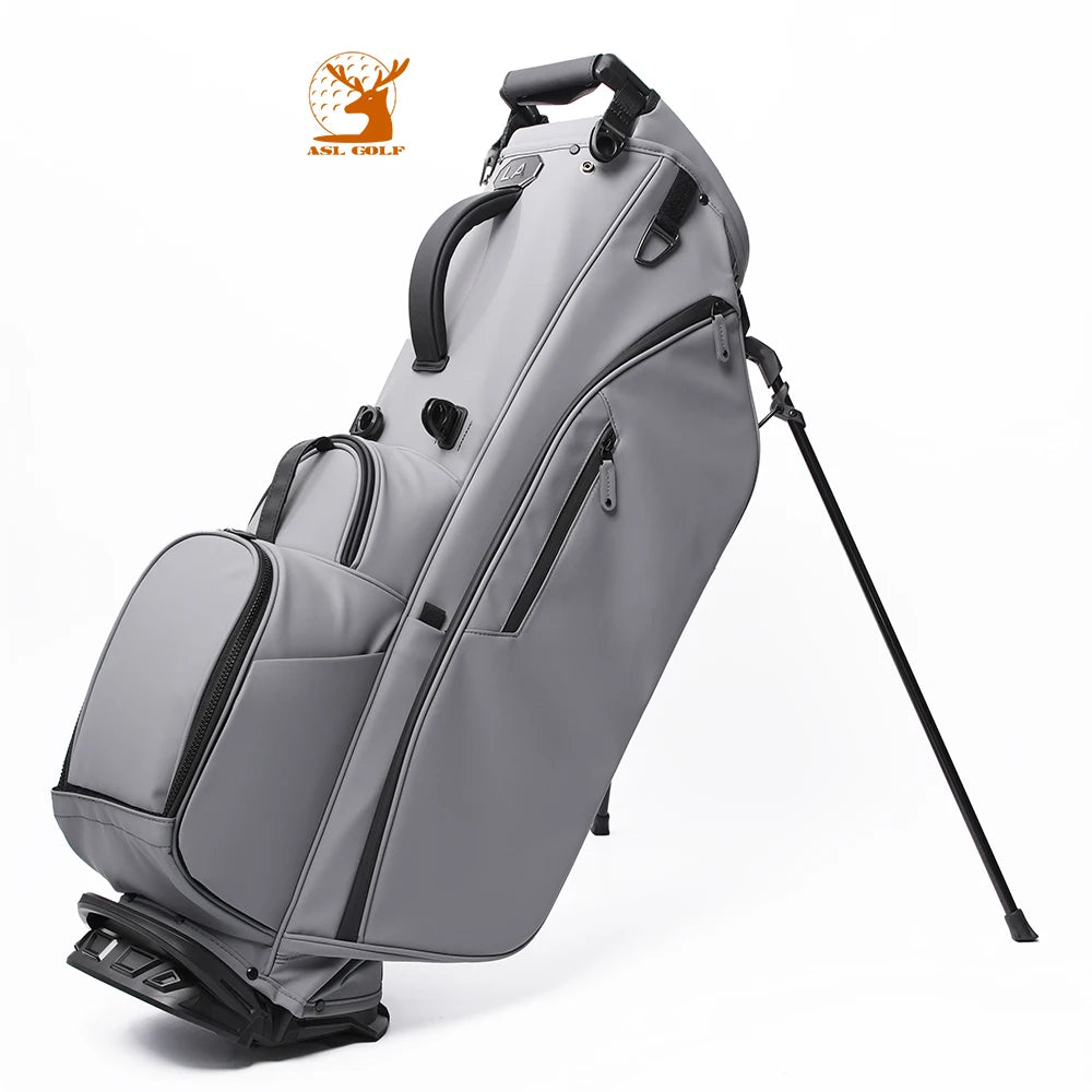 ASL GOLF 6 Way Velvet Divider Black Blue Grey Green Leather Custom Embroidery logo Golf Bag with Stand Golf Bags for Men