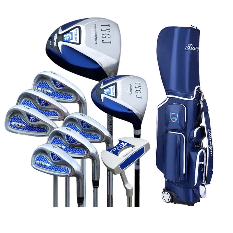 YIWU Golf Clubs Complete Set Right Handed for Men Beginner 13 Clubs with Stand Bag Wedge and Driver Full Golf Club Set
