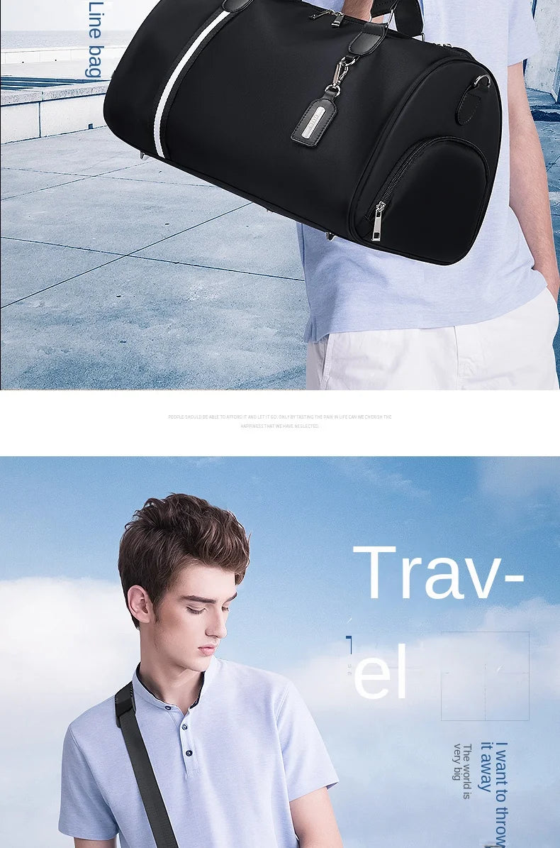 GOLF men's travel bag, short distance luggage bag, dry and wet separation fitness bag, backpack, business trip portable