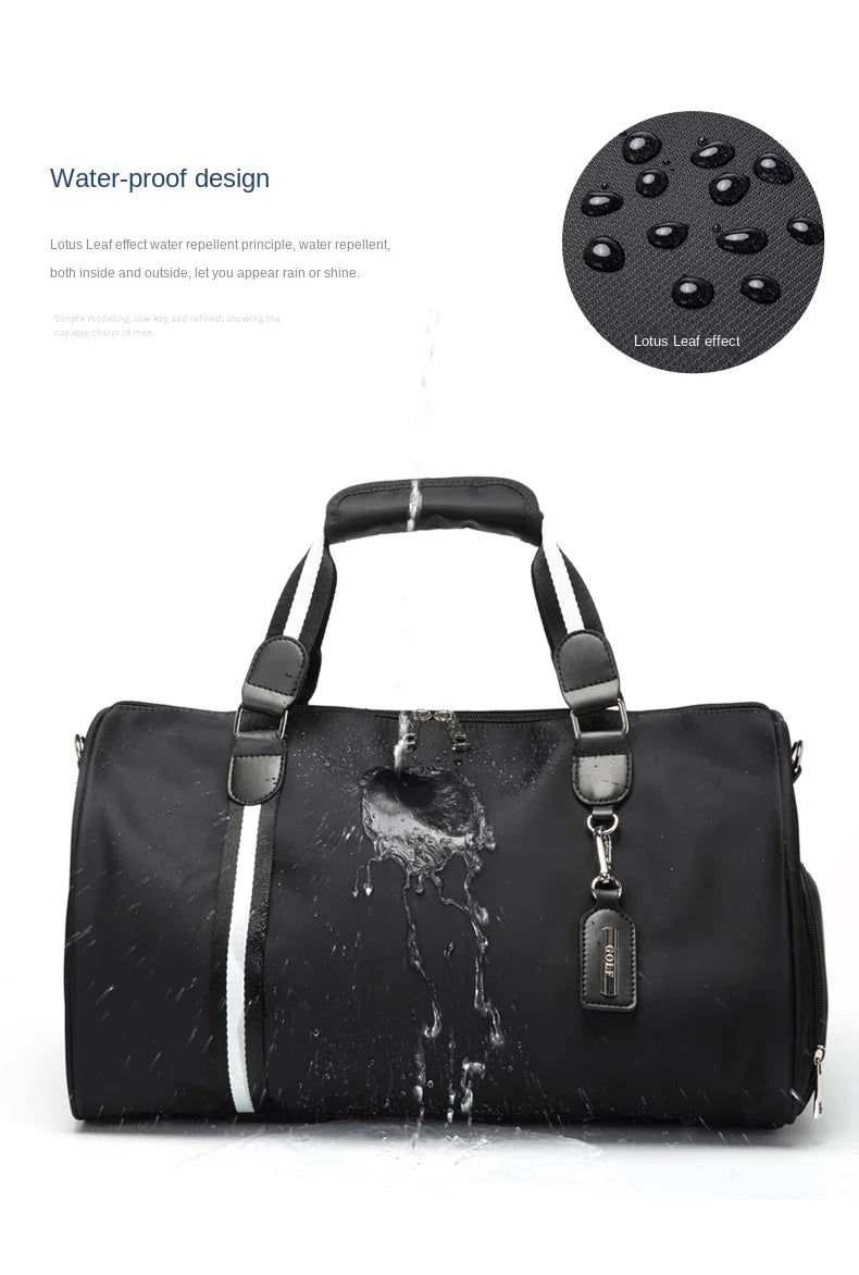 GOLF men's travel bag, short distance luggage bag, dry and wet separation fitness bag, backpack, business trip portable