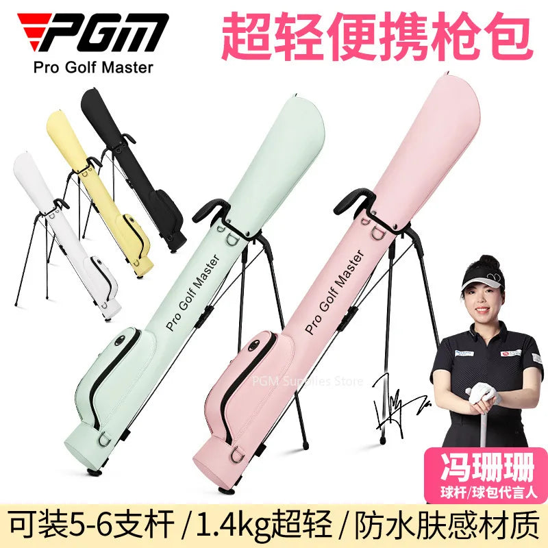 PGM Women Golf Bags Ultra Lightweight Portable Waterproof Rack Bag Women's Stand Ball Bag Waterproof Golf Supplies Club Bag