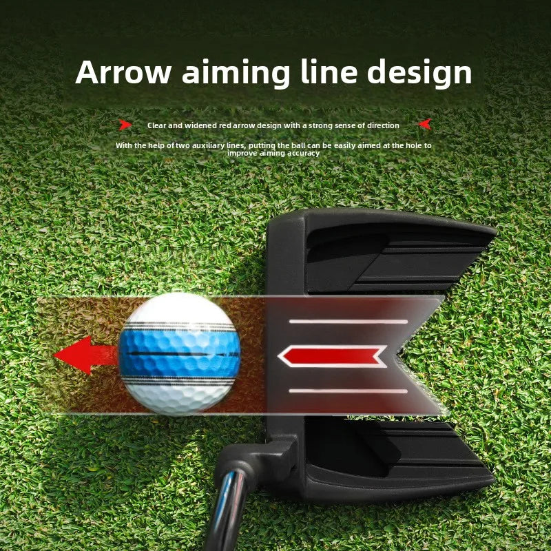 PGM Men's golf clubs , stable low center of gravity, and high forgiveness Golf single putter with arrow aiming line TUG097