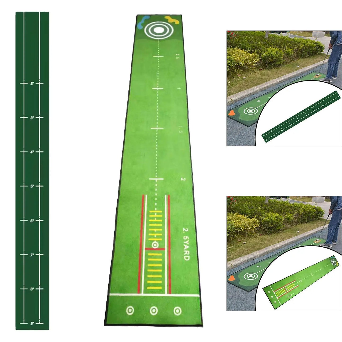 Golf Putting Mat Foldable Golf Training Putting Practice Detection Golf Accessories for Men Improve Golf Skills Golfer Home