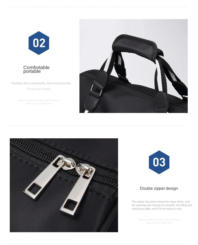 GOLF men's travel bag, short distance luggage bag, dry and wet separation fitness bag, backpack, business trip portable