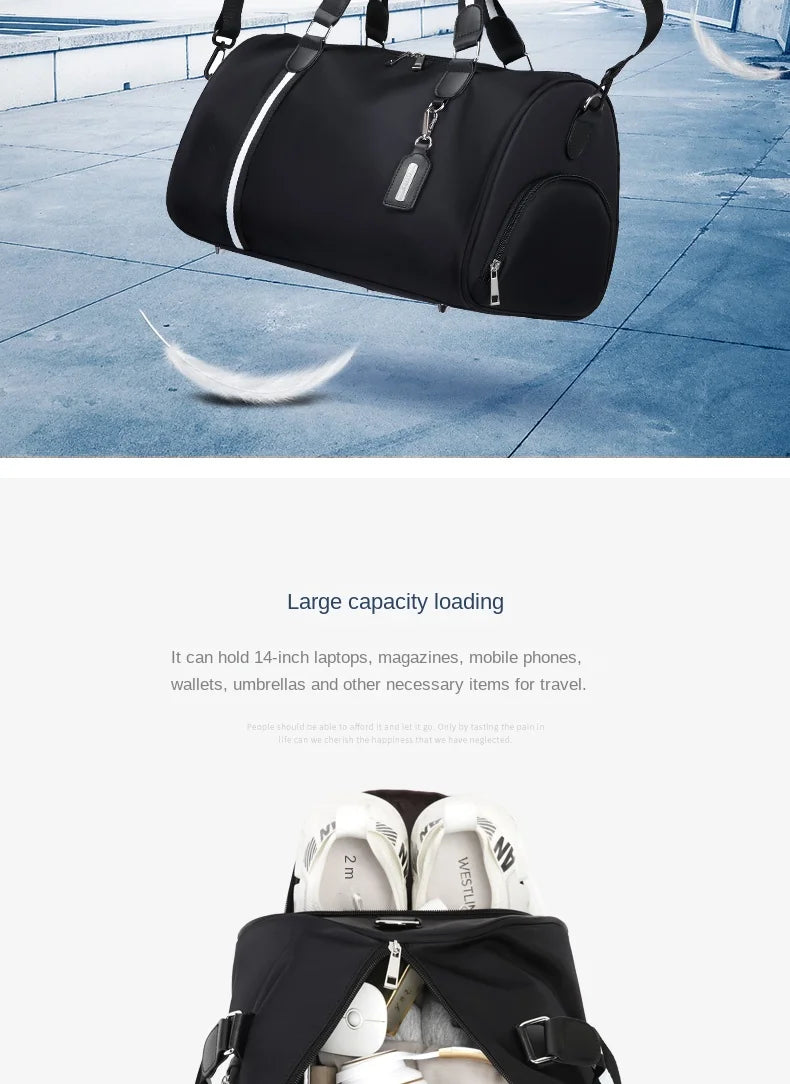 GOLF men's travel bag, short distance luggage bag, dry and wet separation fitness bag, backpack, business trip portable