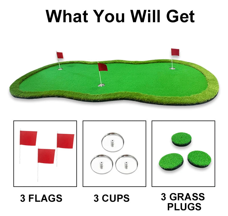 Indoor Outdoor Training Mat Portable Golf Green Simulator Golf Equipment Mini Golf Course