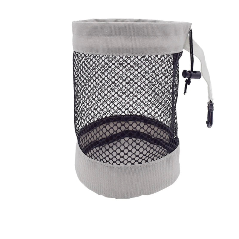 Golf Storage Bag Storage Pouch GOLF Portable Accessory Bag Ball Storage Bag with Net Pocket Drawstring Fabric Bag