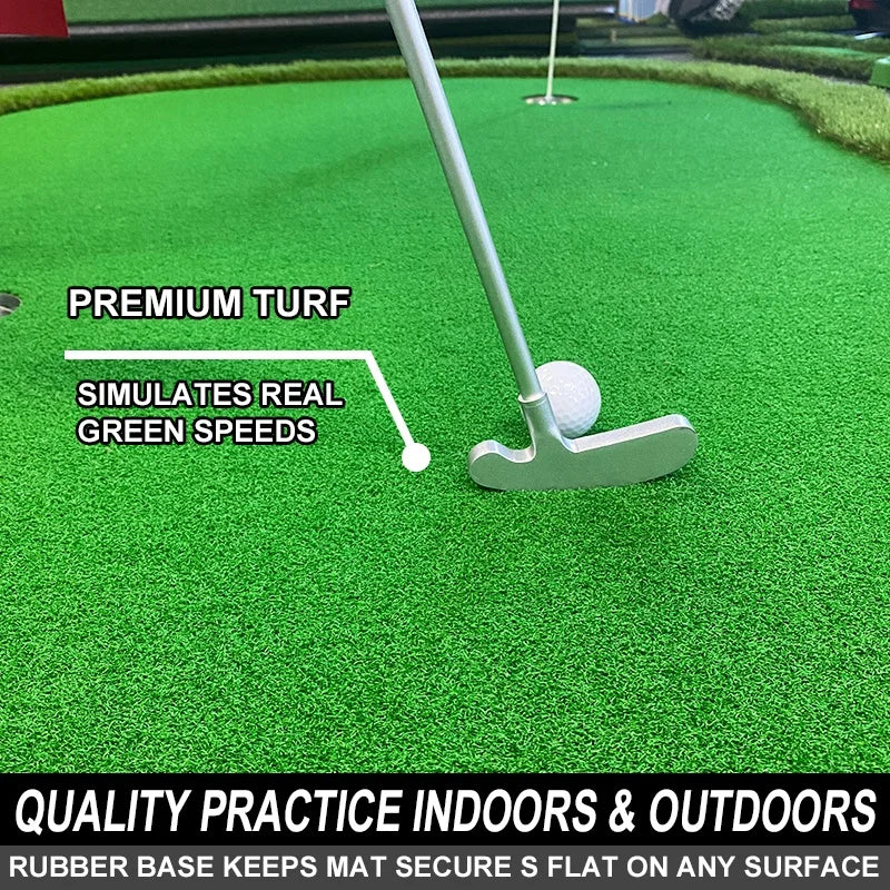 Indoor Outdoor Training Mat Portable Golf Green Simulator Golf Equipment Mini Golf Course
