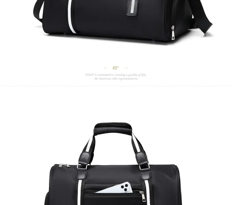 GOLF men's travel bag, short distance luggage bag, dry and wet separation fitness bag, backpack, business trip portable