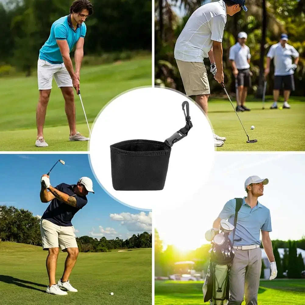 Portable Golf Cleaning Bag with Golf Ball Cleaner, Club Brush, and Water Container - Essential Golf Accessories for Outdoor Golf