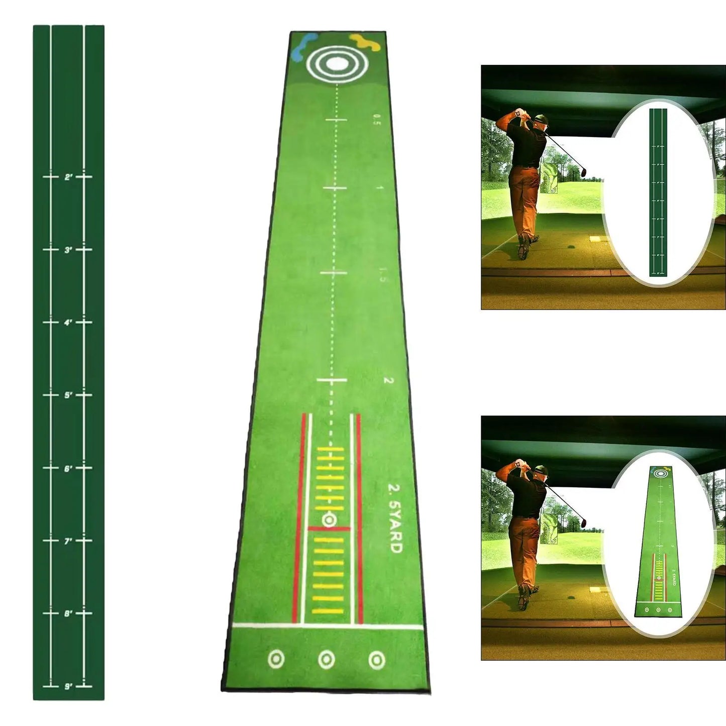Golf Putting Mat Foldable Golf Training Putting Practice Detection Golf Accessories for Men Improve Golf Skills Golfer Home