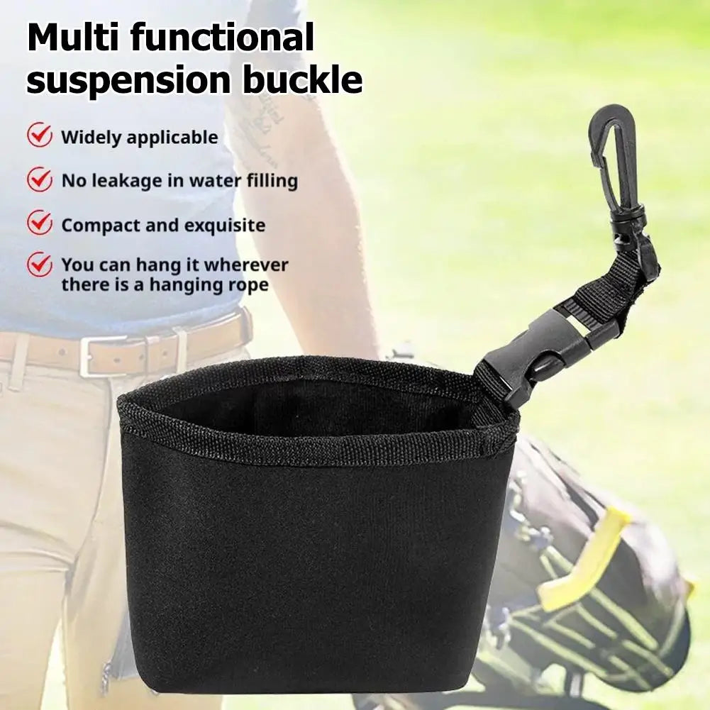 Portable Golf Cleaning Bag with Golf Ball Cleaner, Club Brush, and Water Container - Essential Golf Accessories for Outdoor Golf