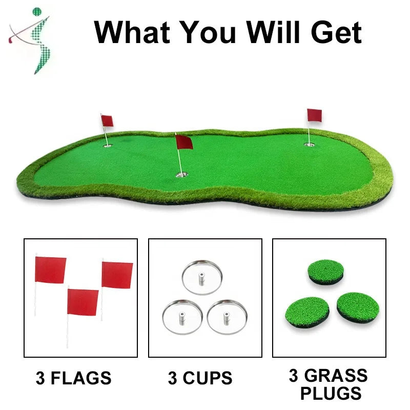 Indoor Outdoor Training Mat Portable Golf Green Simulator Golf Equipment Mini Golf Course
