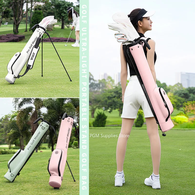 PGM Women Golf Bags Ultra Lightweight Portable Waterproof Rack Bag Women's Stand Ball Bag Waterproof Golf Supplies Club Bag