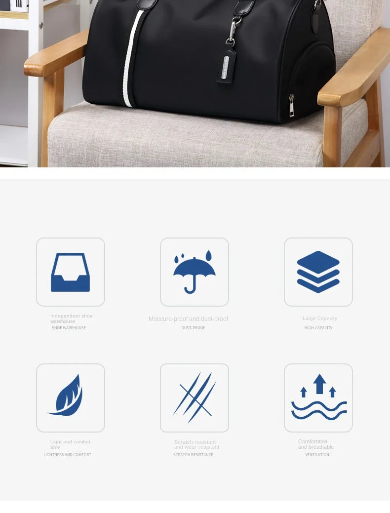 GOLF men's travel bag, short distance luggage bag, dry and wet separation fitness bag, backpack, business trip portable