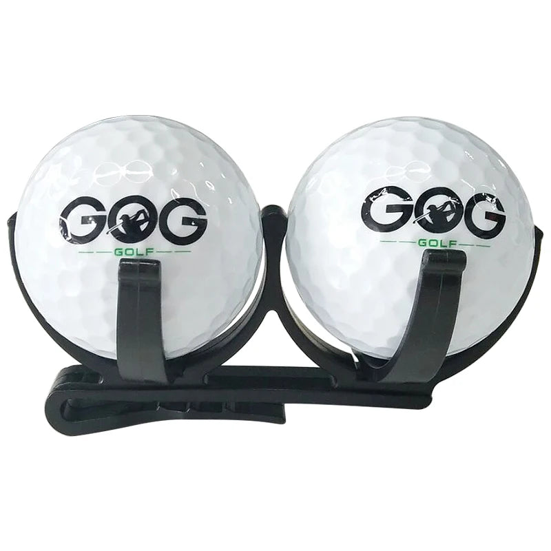 1 Pcs Golf Ball Holder With Clip Can hold 2 Golf Balls Portable Golfer Sporting Training Tool Accessory Drop Ship