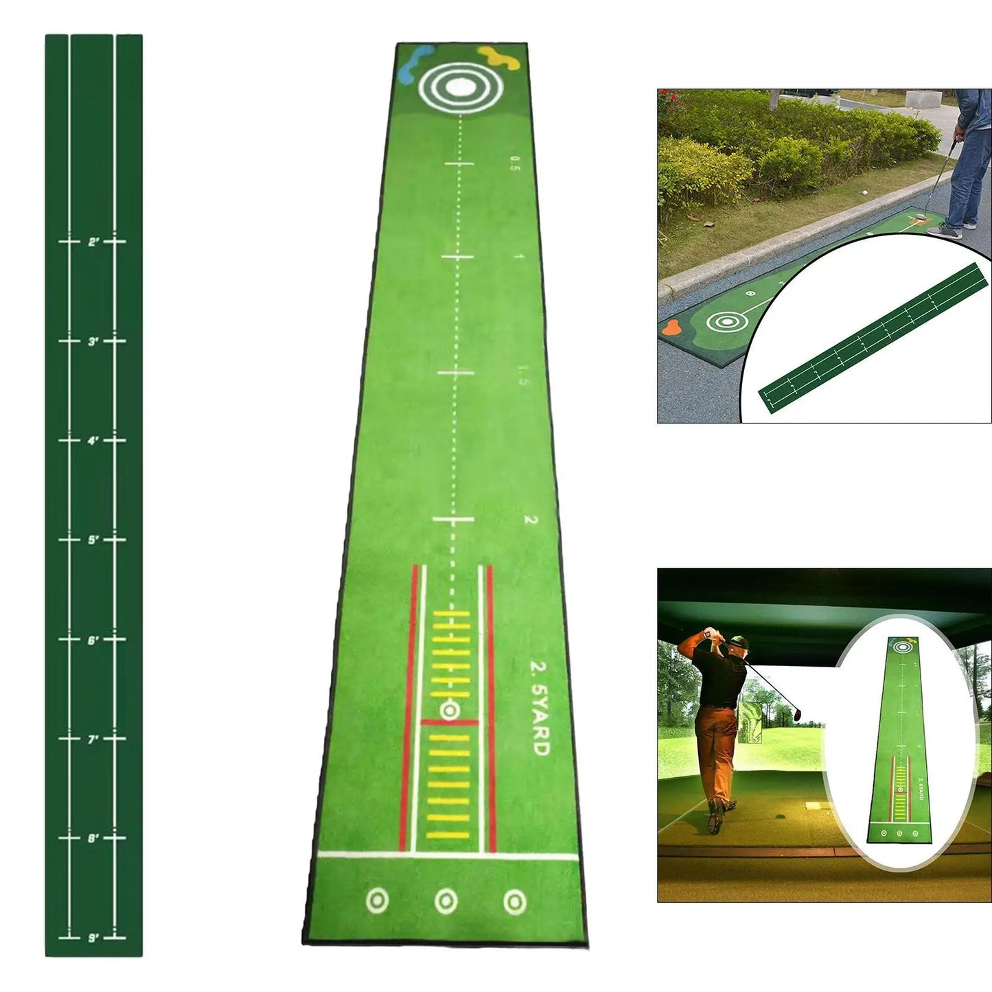 Golf Putting Mat Foldable Golf Training Putting Practice Detection Golf Accessories for Men Improve Golf Skills Golfer Home