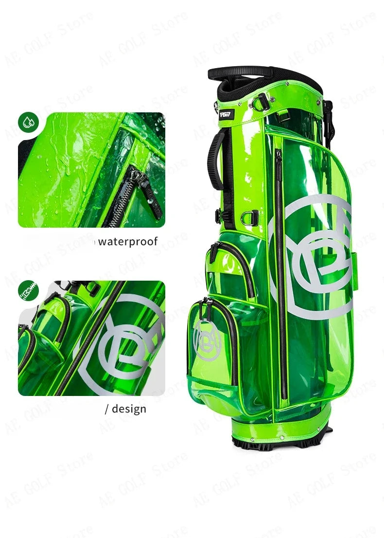 PGM Golf Bag Women High Quality Waterproof  Portable Club Pack Lightweight Bright Transparent Put All Sets Clubs QB131