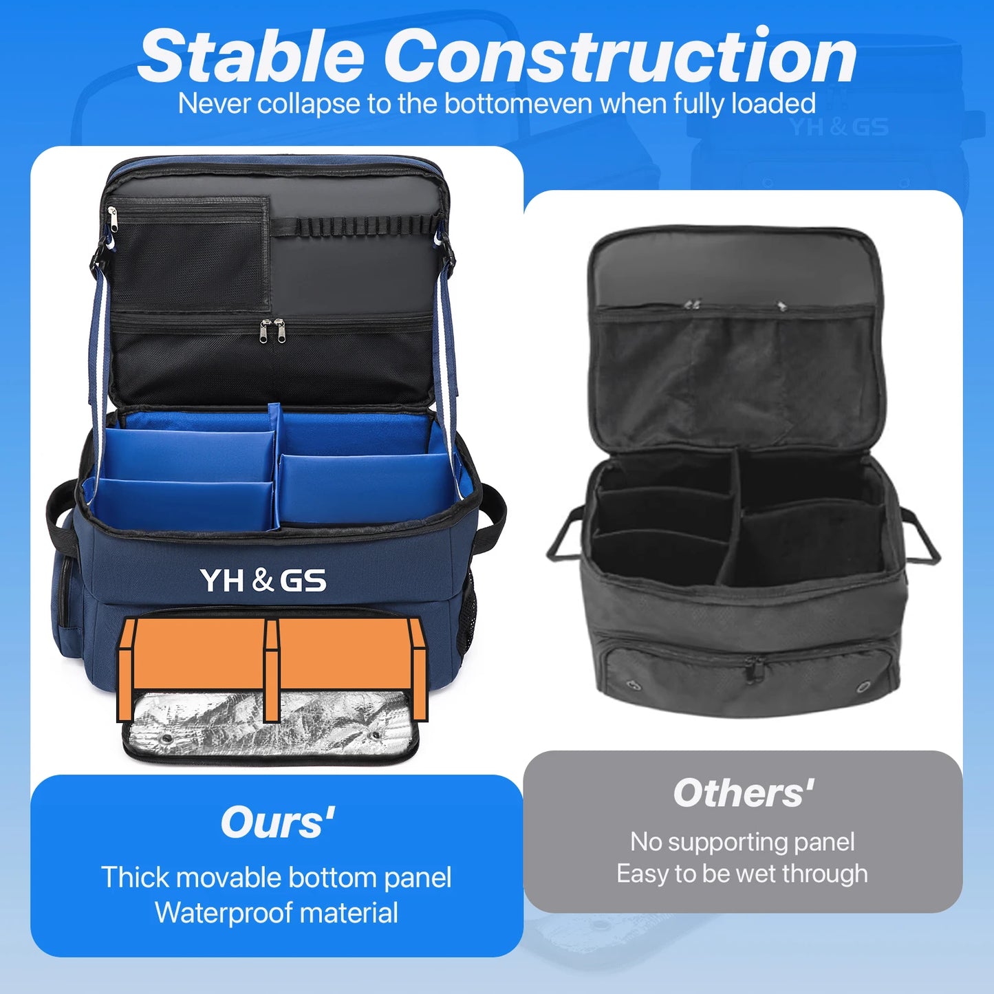 Golf Trunk Organizer Golf Shoes Bag With Large Golf Storage Box for Balls Tees Clothes Gloves Accessories ﻿with Shoe Compartment