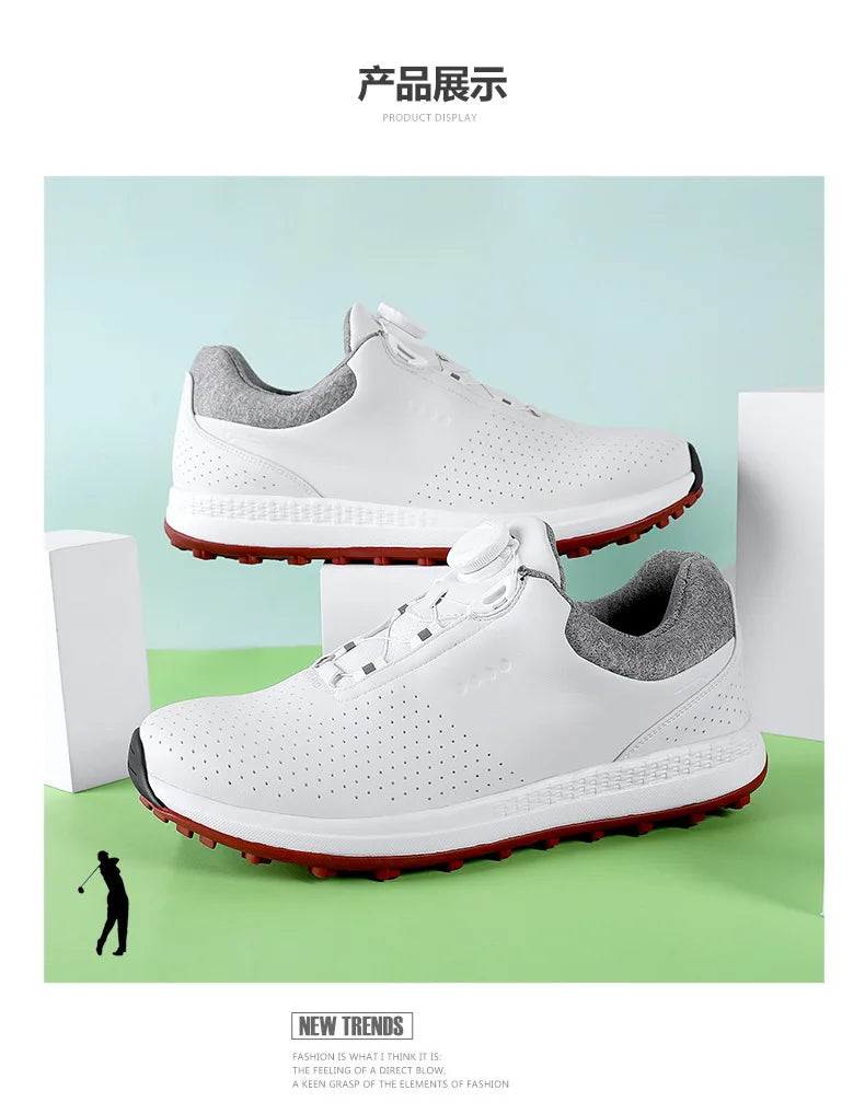 Golf Shoes Rotating Buckle Casual Shoes Breathable Mesh Sports Shoes High-quality Sneakers Brand Solid Color Thick Sole