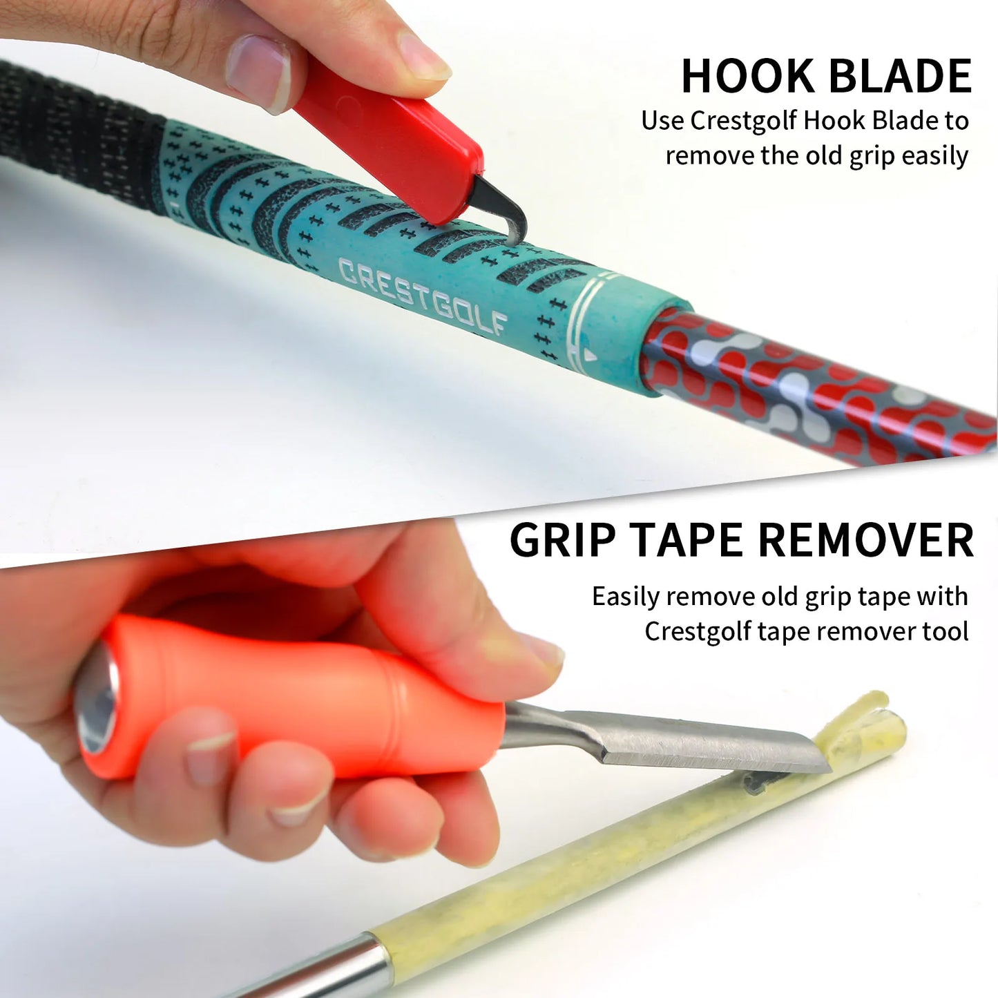 Golf Repair Kit Set for Regripping Golf Clubs Inlcudes 13Pcs Grip Tapes, Hook Knife, Solvent, Grip Tape Remover and Clamp